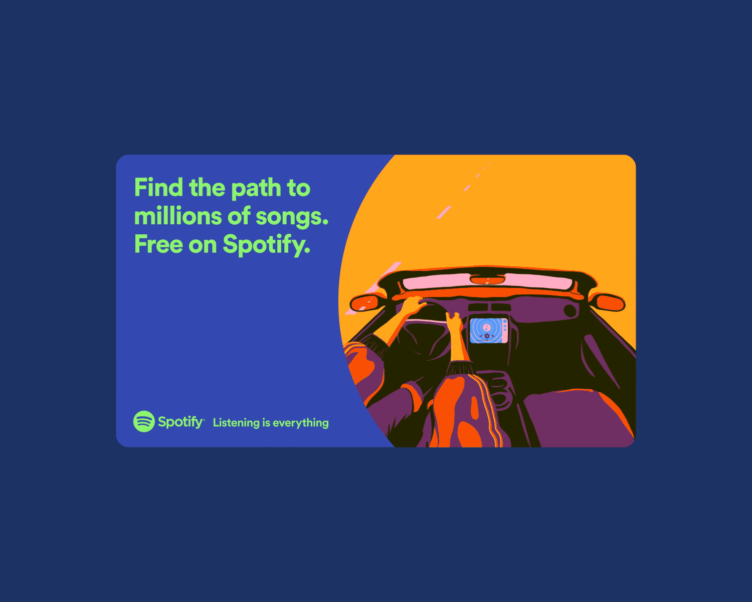 Spotify - Musical Journey Car Ad Mockup